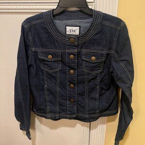 Live a Little Cropped Denim Jacket in Size Medium